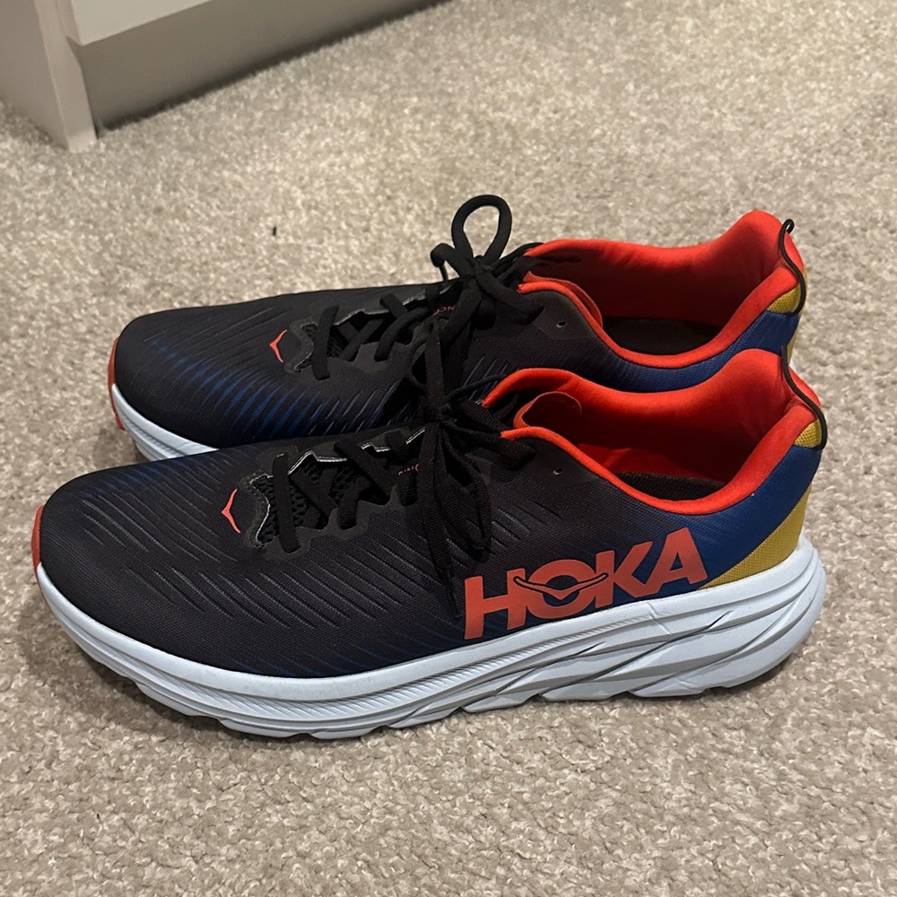 Hoka Men’s Black, Orange & Yellow Athletic Running Shoes